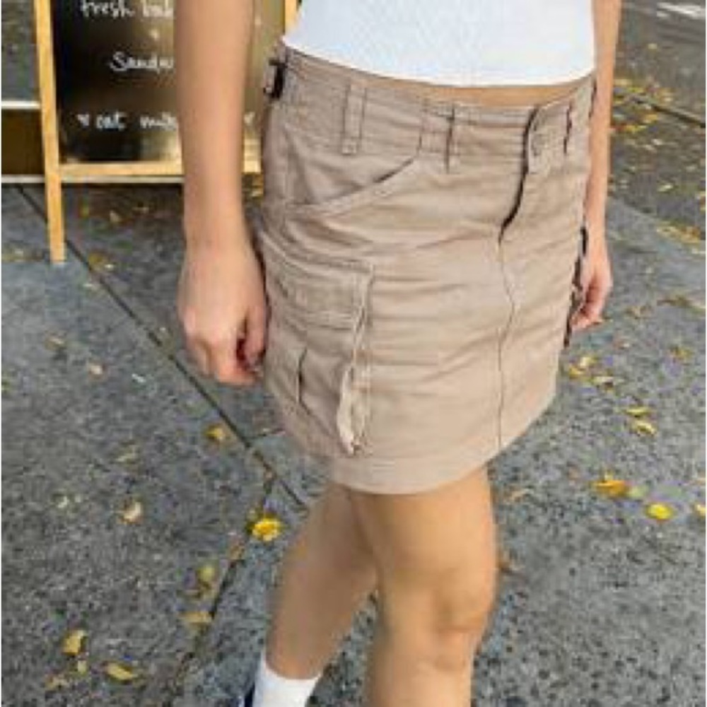 Brandy Melville: Tan Cargo Skirt